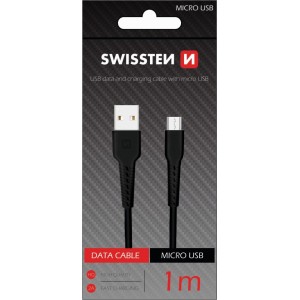 Swissten Basic Fast Charge 3A Micro USB Datu un Uzlādes Kabelis 1m