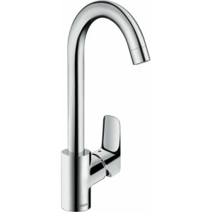 Hansgrohe Logis 260 virtuves maisītājs ar grozāmu U-veida snīpi, hroms