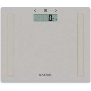 Salter 9113 GY3R Compact Glass Analyser Bathroom Scales - Grey