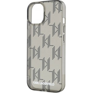 Karl Lagerfeld IML Mono KL Pattern & Cord case for iPhone 15 / 14 / 13 - black