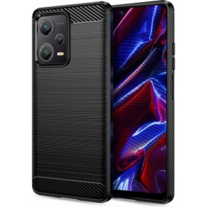 Tech-Protect TPUCarbon Case for Xiaomi Redmi Note 12 5G / Poco X5 5G - Black