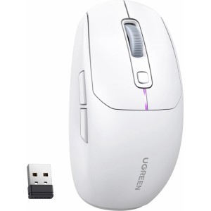 Ugreen MU103 Bluetooth 5.0 computer mouse / 2.4GHz USB receiver - white