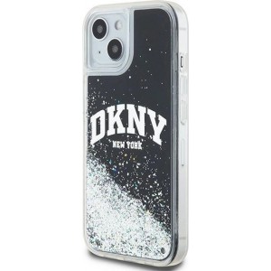 Dkny Etui DKNY Liquid Glitter Big Logo na iPhone 15 / 14 / 13 - czarne