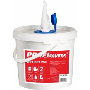 Profi Sauber Cloths in a bucket with a soaking dispenser ProfiSauber WET SET 250