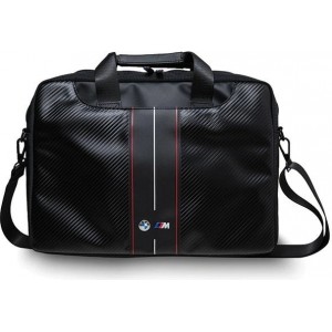 BMW Carbon & Red Stripes bag for a 16" laptop - black
