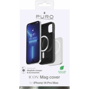 Puro Etui silikonowe Puro Icon Mag MagSafe do iPhone 14 Pro Max - czarne