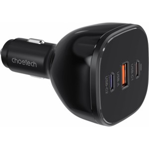 Choetech TC0024 car charger 160W 2x USB-C PD 3.1 1x USB-A - black