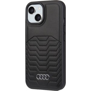 Audi Synthetic Leather Case with MagSafe for iPhone 15 Plus / 14 Plus - Black