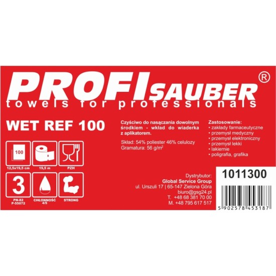 Profi Sauber POWER ProfiSauber WET REF 100 soaking cloths - INSERT