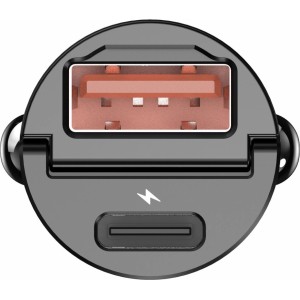 Silver Monkey PDQC-CPCT30-SM 30W car charger 1x USB-C PD 1xUSB-A QC - black