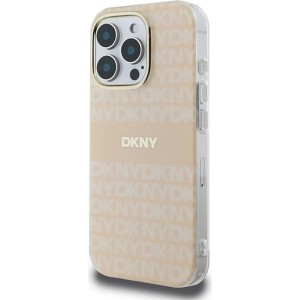 Dkny Repeat Texture Pattern & Stripe MagSafe iPhone 16 Pro Case - Pink