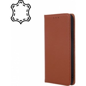 None Genuine Leather Smart Pro for iPhone 14 Pro Max 6,7" brown