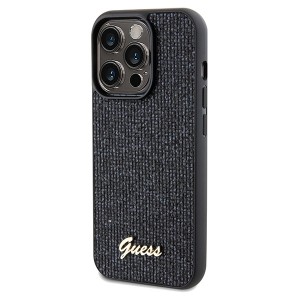 None Guess case for iPhone 14 Pro 6,1" GUHCP14LPMSDGSK HC PU DISCO SCRIPT METAL BLACK