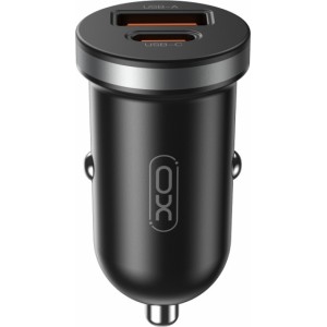 XO car charger CC56 PD 30W QC 1x USB 1x USB-C black