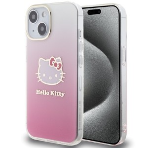 Hello Kitty case for iPhone 15 / 14 / 13 6,1" pink hardcase IML Gradient Electrop Kitty Case Head