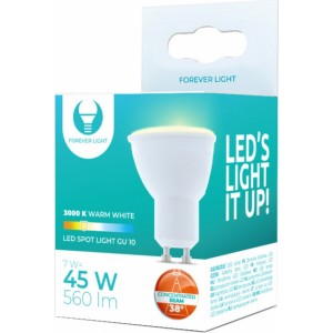 Telforceone LED Bulb GU10 7W 230V 3000K 90lm 38° Forever Light