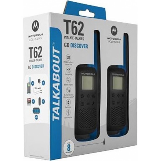 Motorola Talkabout T62 twin-pack + charger blue