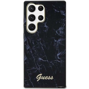 None Guess case for Samsung Galaxy S23 Ultra GUHCS23LPCUMAK black HC PU/TPU Marble