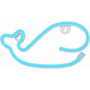 None Neon LED Light WHALE blue Bat + USB FLNE19 Forever Light