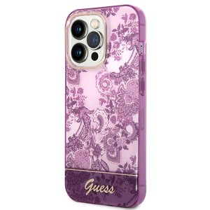 None Guess case for iPhone 14 Pro Max 6,7" GUHCP14XHGPLHF fuchsia hardcase Porcelain Collection