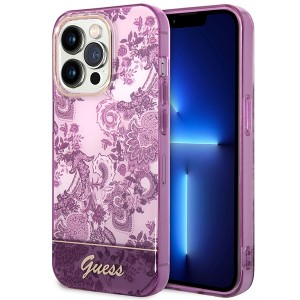 None Guess case for iPhone 14 Pro Max 6,7" GUHCP14XHGPLHF fuchsia hardcase Porcelain Collection