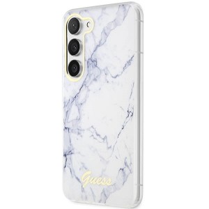 None Guess case for Samsung Galaxy S23 GUHCS23SPCUMAH white HC PU/TPU Marble