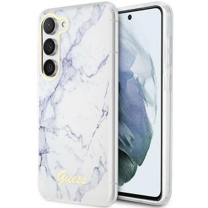 None Guess case for Samsung Galaxy S23 GUHCS23SPCUMAH white HC PU/TPU Marble