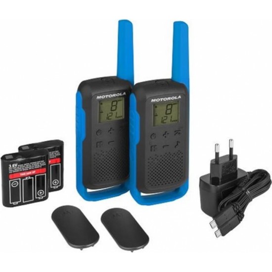 Motorola Talkabout T62 twin-pack + charger blue