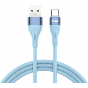 None BWOO Minimalist Silicone 3A Cable X280C USB-A to USB-C blue