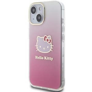 Hello Kitty case for iPhone 15 / 14 / 13 6,1" pink hardcase IML Gradient Electrop Kitty Case Head