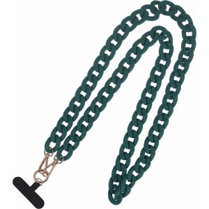 None Phone chain long matte dark green