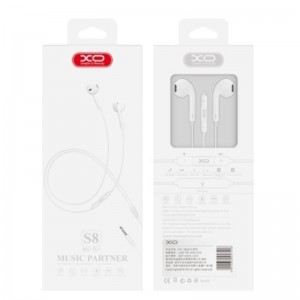 None XO wired earphones S8 jack 3,5mm white