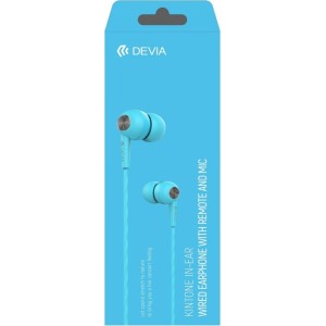 None Devia wired earphones Kintone jack 3,5mm blue