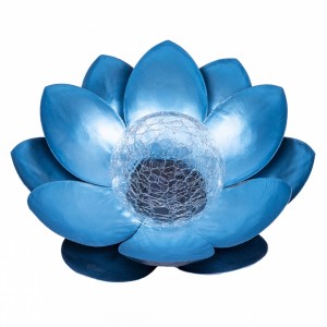 Telforceone SUNARI Solar Lamp LED FLS-70 Lotus Flower Blue 3000K 600mAh Ni-MH Forever Light