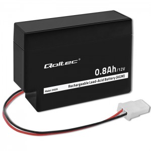 Qoltec AGM battery | 12V | 0.8Ah | Maintenance-free | Efficient| LongLife | for toys, vehicles