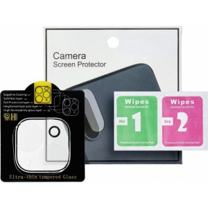 OEM 5D Full Glue Camera Tempered Glass - for iPhone 15 Pro Transparent