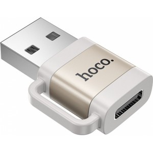 Hoco adapter OTG USB A (male) to Type C (female) 3A UA31D gray