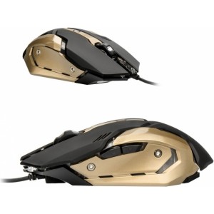 ART wire computer mouse USB A 2400 dpi AM-98 black gold