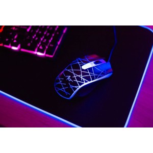 ART set wire keyboard USB A QWERTY with light + wire mouse USB A with light AK-50 black