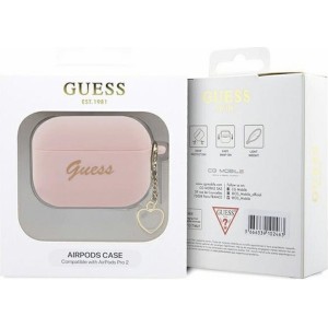 Guess case for APPLE AirPods Pro 2 (2022 / 2023) GUAP2LSCHSP (Silicone Charm Heart Collection) pink