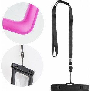 OEM Waterproof bag for mobile phone with plastic closing AIRBAG rose pink