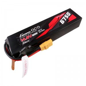 Gens Ace G-Tech 6750mAh 14.8V 60C 4S1P Lipo Battery Pack PC material case with XT90 plug