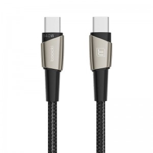 Toocki Cable USB-C to USB-C Toocki TXCTT14- LG01-W2, 2m, 140W (pearl nickel)
