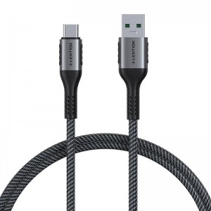 Lention USB-A 3.1 to USB-C Fast charging cable Lention CB-ACE-6A1M, 6A, 10Gbps, 0,5m (black)