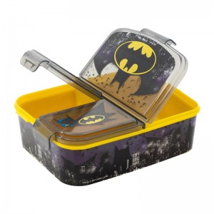 Stor Lunch Box for Kids STOR 85520 3 Compartments Batman (black&yellow)