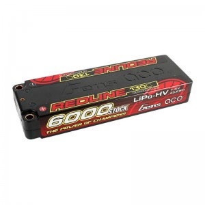 Gens Ace Redline Series 6000mAh 7.6V 130C 2S2P HardCase 57# HV Lipo Battery