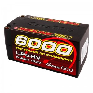 Gens Ace Redline Series 6000mAh 15.2V 130C 4S2P HardCase 69# HV LiPo Battery