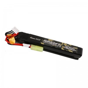 Gens Ace 25C 1500mAh 3S1P 11.1V Nunchuck 2X Airsoft Gun Lipo Battery with T Plug