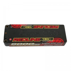 Gens Ace Redline Series 6000mAh 7.6V 130C 2S2P HardCase 57# HV Lipo Battery