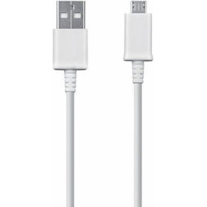 Samsung ECB-DU4EWE Universāls Micro USB 2.0 Datu un Uzlādes Kabelis 1.5m Balts (OEM)